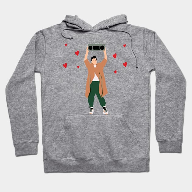 80s heartthrob with hearts Hoodie by Penny Lane Designs Co.